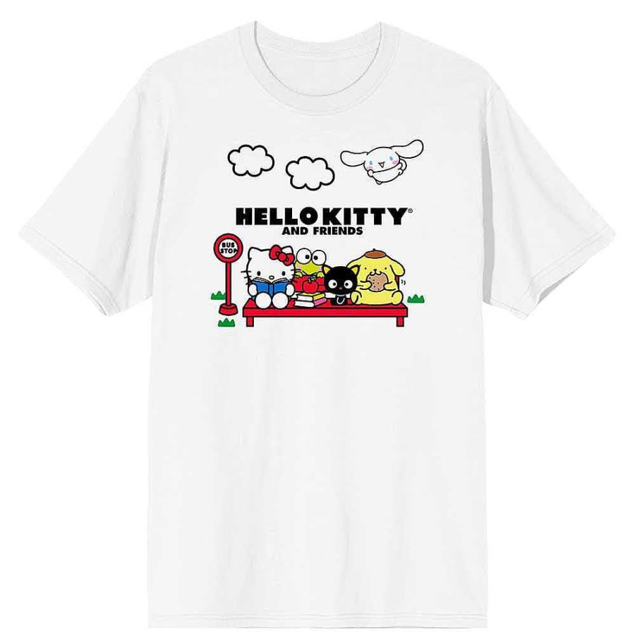 Styles BioWorld Sanrio Apparel | Hello Kitty & Friends Bus Stop White Tee Unisex